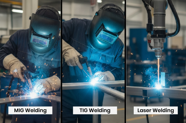 MIG vs TIG vs Laser Welding: Which One is the Best Fit?