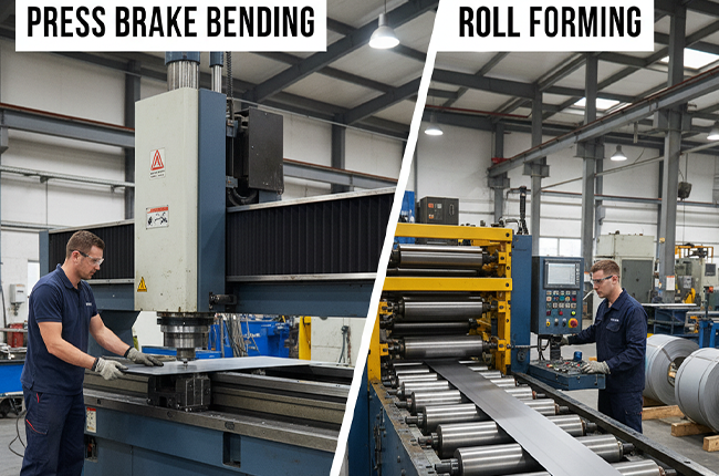 Press Brake Bending vs. Roll Forming